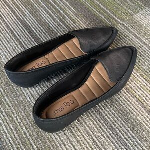...ME TOO Black Leather Slip On Loafers US 7